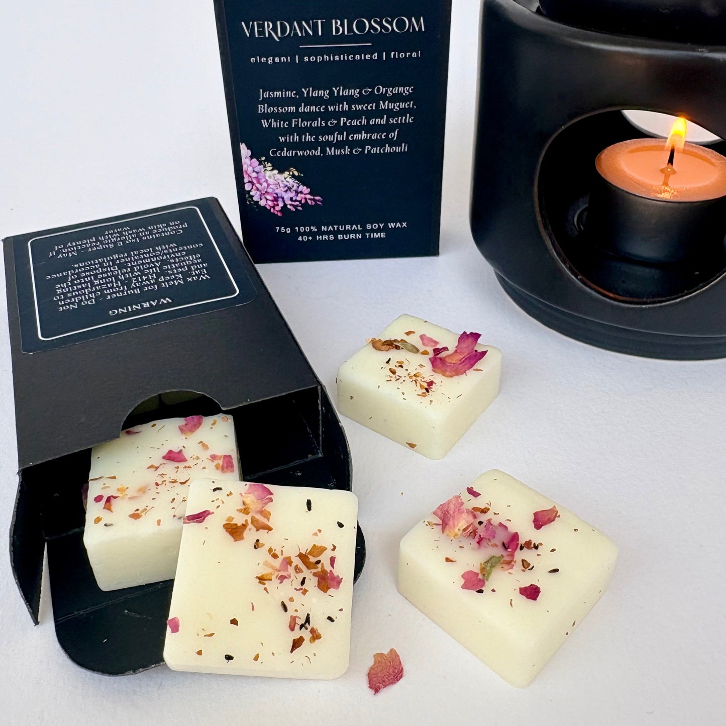 Verdant Blossom Soy Wax Melts – Hand-Poured Natural Wax Melts for Long-Lasting Home Fragrance