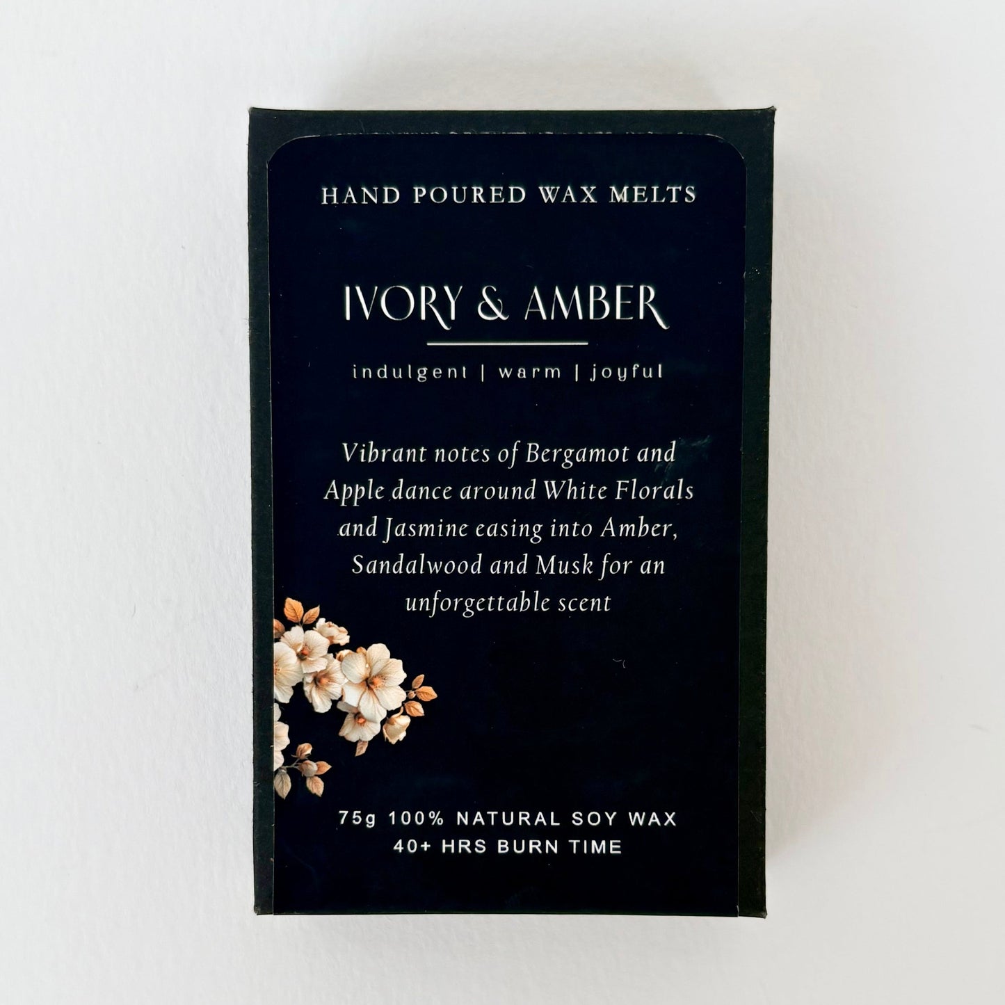 Ivory & Amber Soy Wax Melts – Hand-Poured Natural Wax Melts for Long-Lasting Home Fragrance