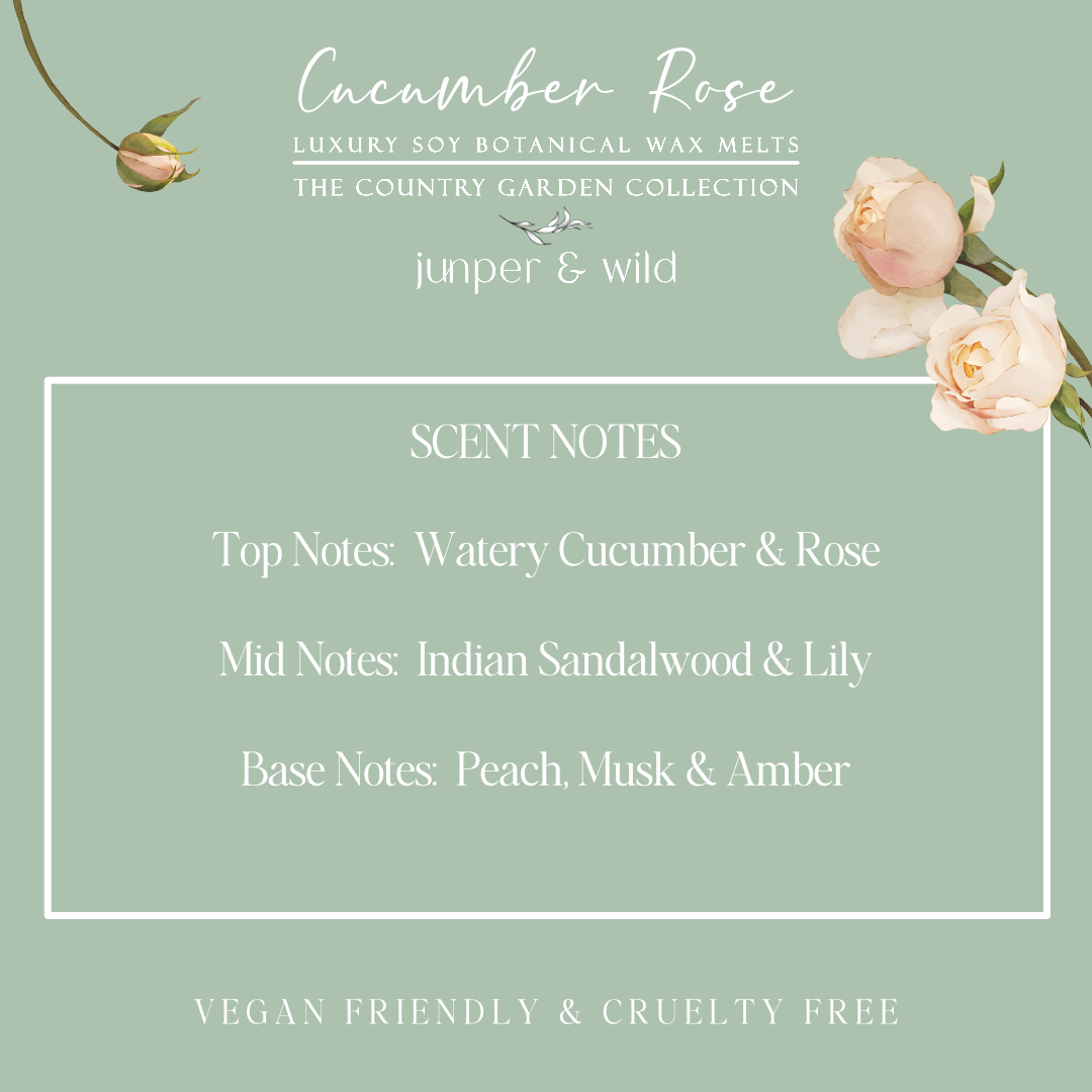 Cucumber Rose - Handmade Soy Botanical Wax Melts
