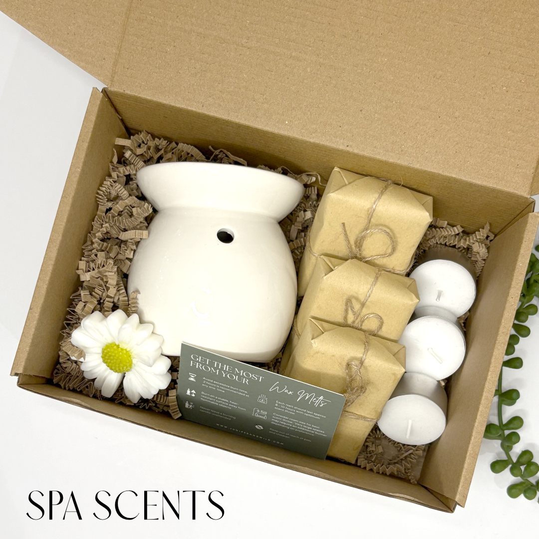Wax Burner Gift Set - Essential Oils Spa Collection