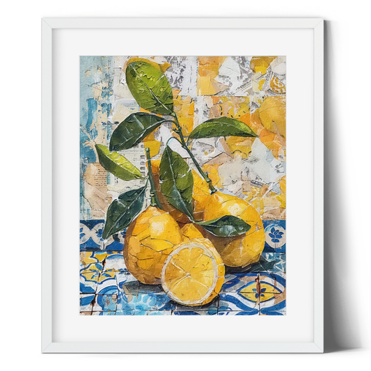 Lemon Print | Italian Lemon Print | Amalfi Coast Art | Mediterranean Print | Citrus Print