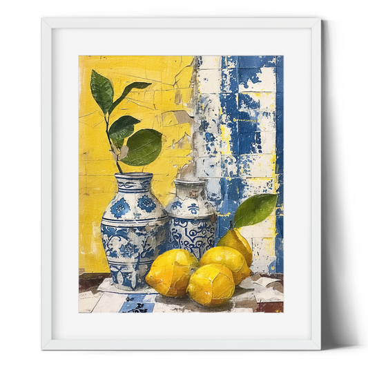 Lemon Print | Italian Lemon Print | Amalfi Coast | Mediterranean Print
