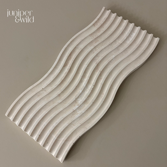 Amaya Wave Tray - Jesmonite Stoneware