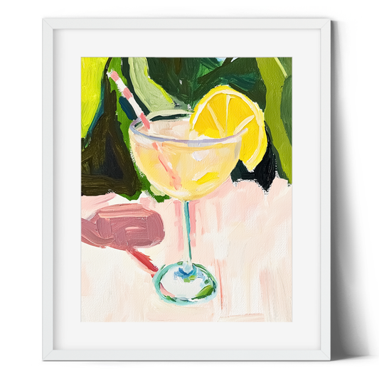 Summer Cocktail Print | Abstract Cocktail Wall Art | Modern Drinks Print (Copy)