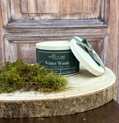 Winter Woods - Festive Natural Soy Wax Candle Tin