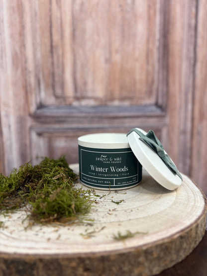 Winter Woods - Festive Natural Soy Wax Candle Tin