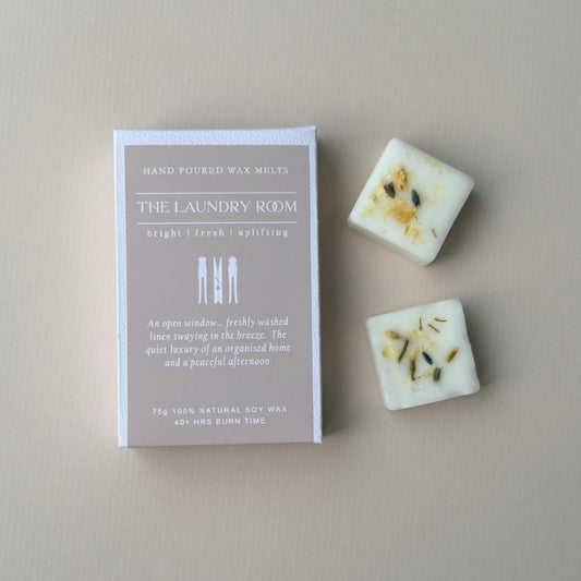 A box of wax melts called The Laundry Room from Juniper & Wild