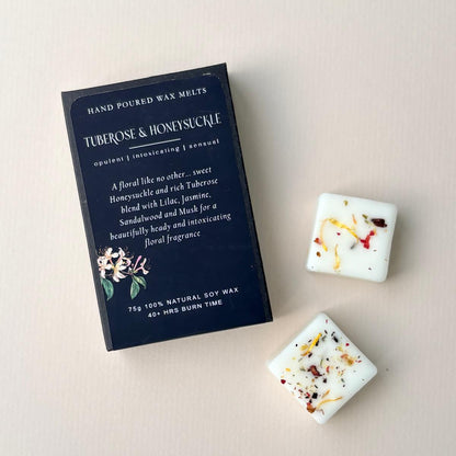 Tuberose & Honeysuckle | Soy Wax Melts – Hand-Poured Natural Wax Melts for Long-Lasting Home Fragrance