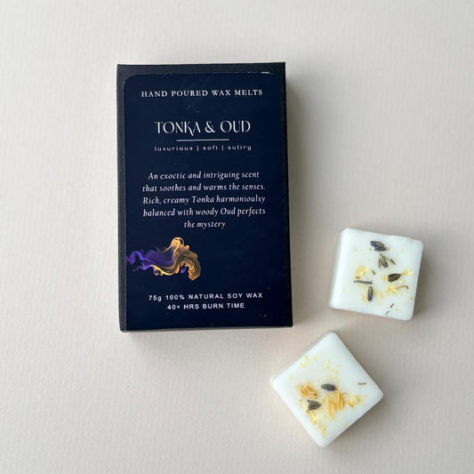 Tonka & Oud | Soy Wax Melts – Hand-Poured Natural Wax Melts for Long-Lasting Home Fragrance